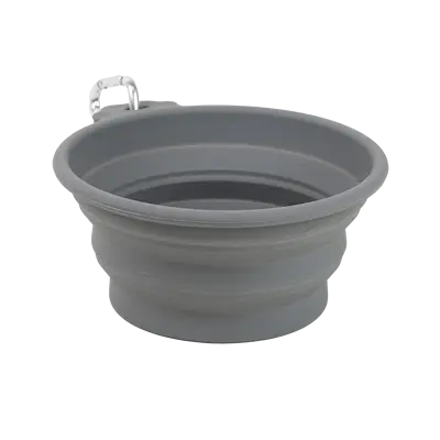Foldable travel bowl Soft Gray L