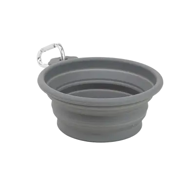 Foldable travel bowl Soft Gray M/L