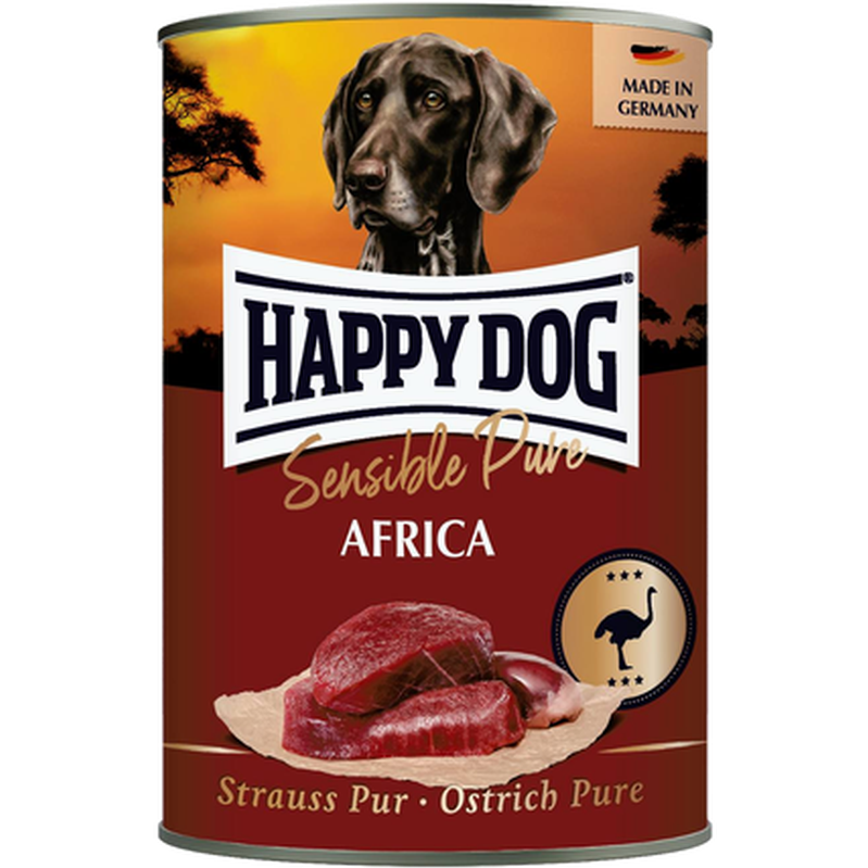 Sensible Pure Africa 100% Struts 400 g - Hund - Hundmat & hundfoder - Våtmat & Våtfoder för hund - Happy Dog - ZOO.se