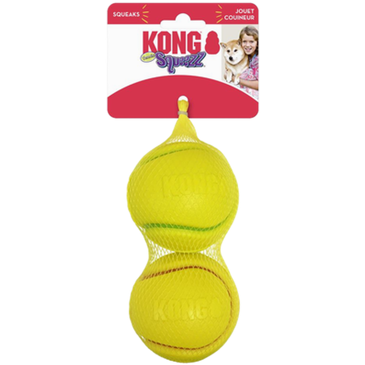 Kong - Dog Toy Squeezz Tennis 2-pack Large 8cm - Hund - Hundleksaker & Spel - ZOO.se
