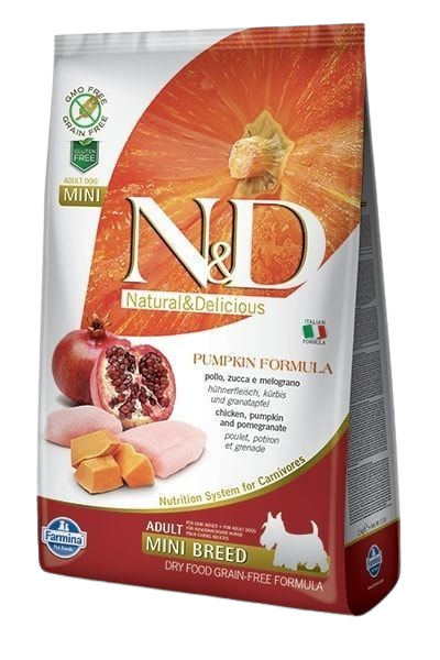 Farmina - Dog N&D Pumpkin Chicken & Pomegranate Adult Mini 2,5 kg - Hund - ZOO.se