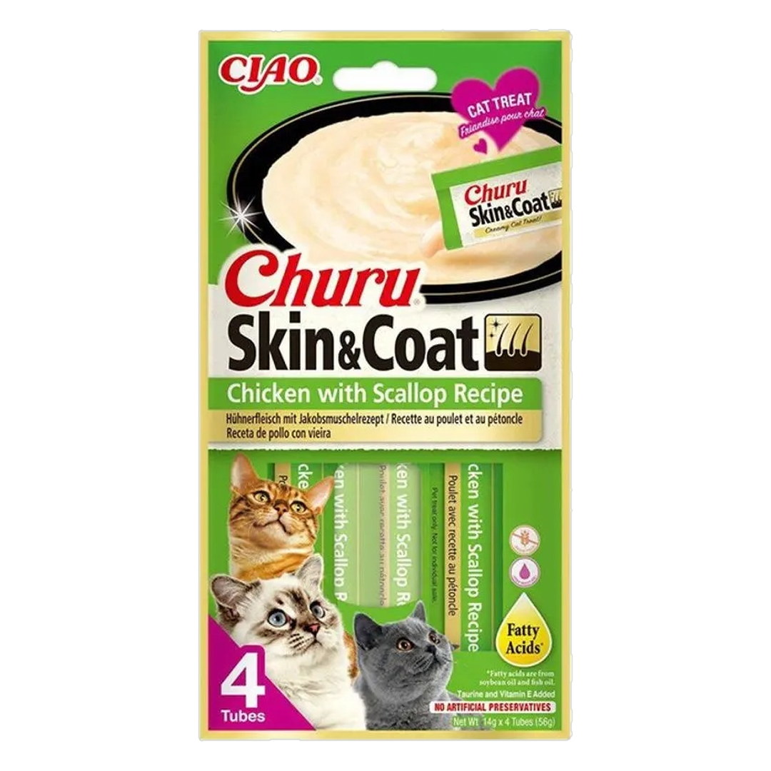 Kattgodis Skin & Coat Kyckling & Kammussla 4pack