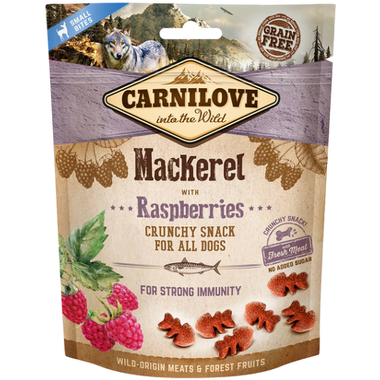 Carnilove - Dog Crunchy Snack Mackerel & Raspberries 200 g - Hund - Hundgodis - ZOO.se