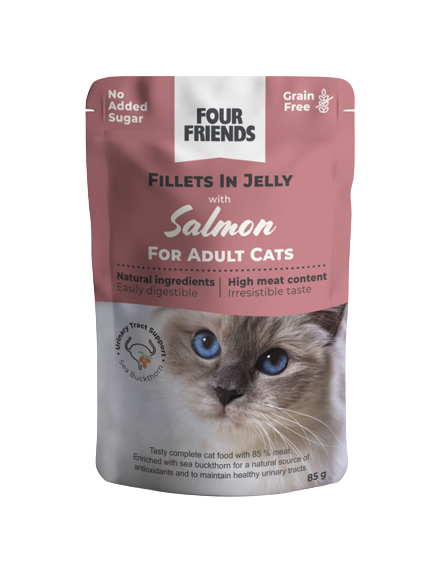 Cat Adult Salmon in Jelly Pouch 85g - Katt - Kattfoder & kattmat - Blötmat & våtfoder till katt - FourFriends - ZOO.se