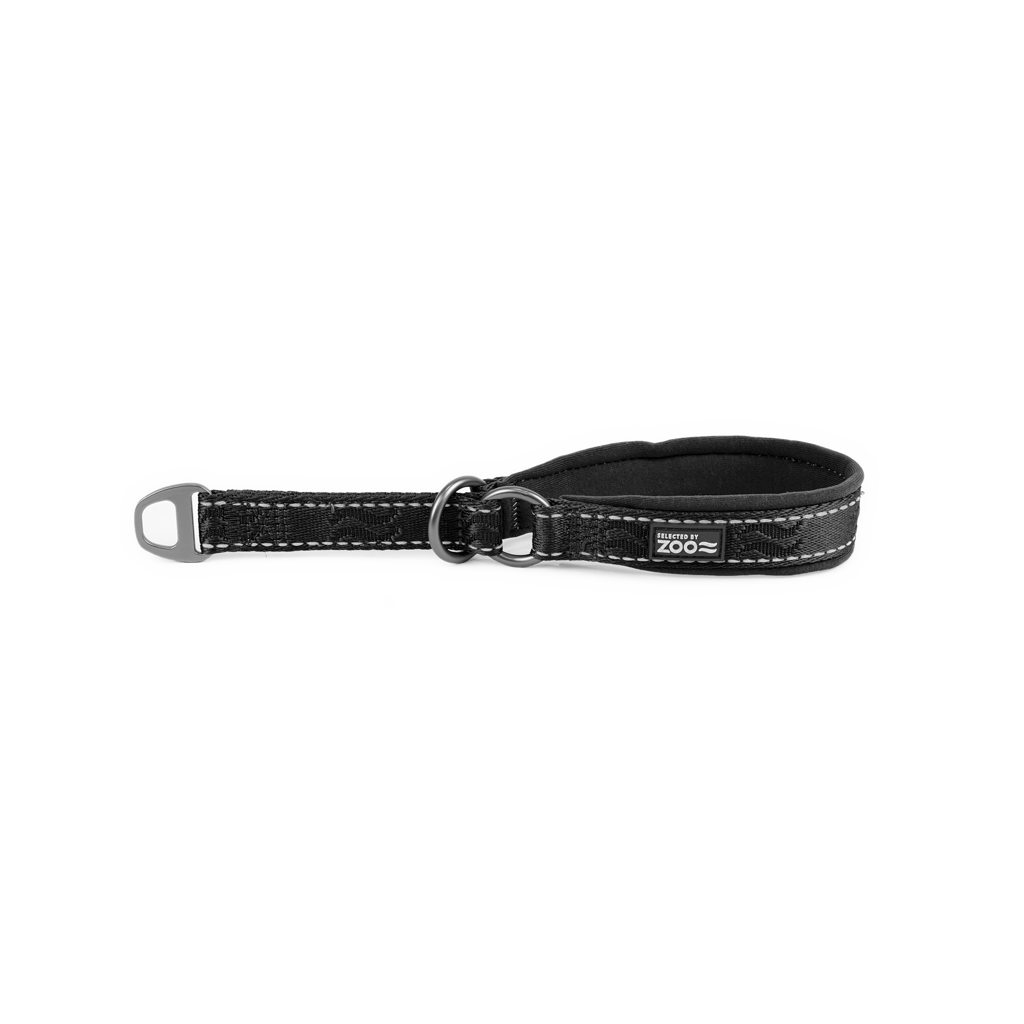 Hundhalsband Rufus halvstryp 20 mm x 3040 cm Svart