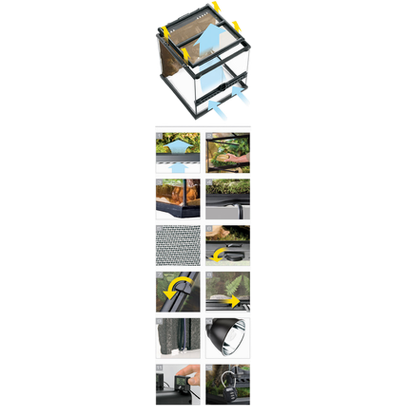 Glass Terrarium Natural XTall Advanced Reptile Habitat ZOO.se