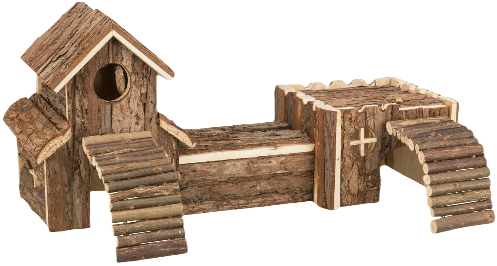 Trixie - Natural Living Frida Tunnel System Brown 47 x 22 x 15 cm - Smådjur - ZOO.se