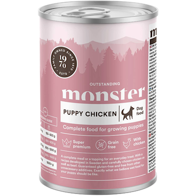 Preview of Monster Pet Food Dog Puppy Chicken/Beef Burk 400 g