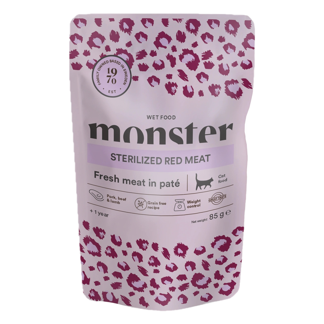 Monster Pet Food Monster Våtfoder Sterilized Red Meat