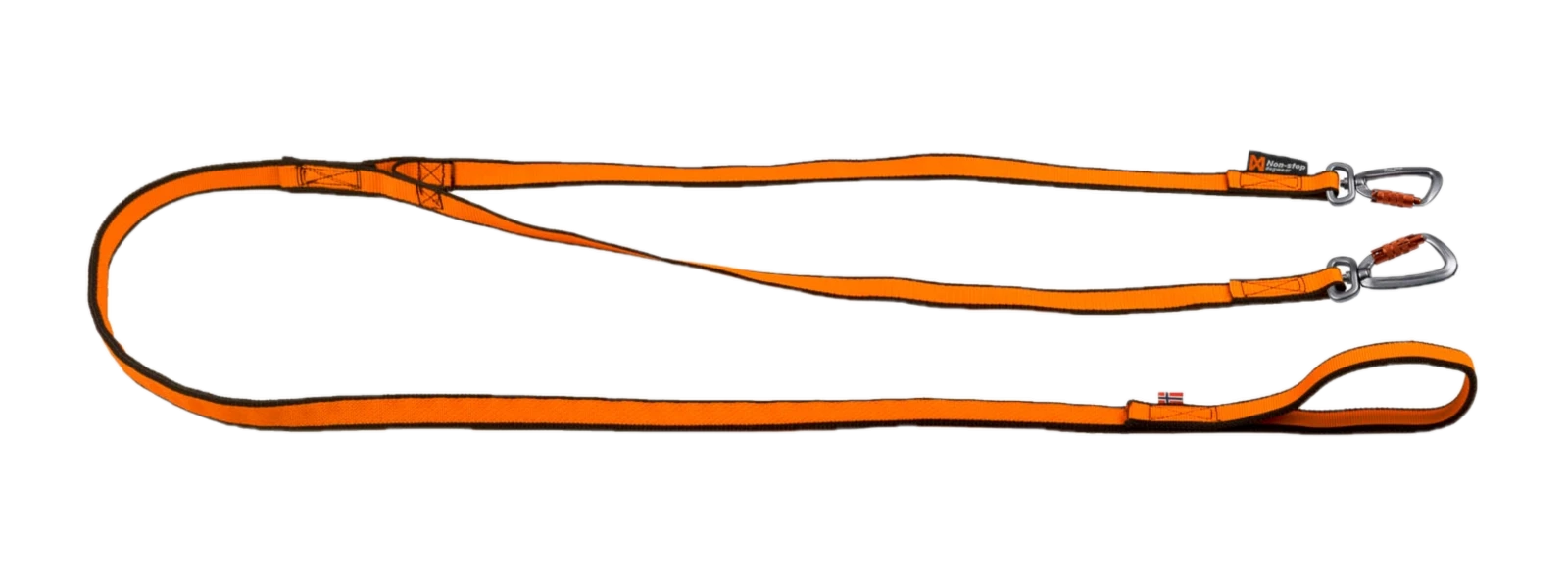 Non-stop Dogwear Bungee Leash Black/Orange 2.0m