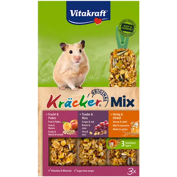 Kräcker Hamster Honung/Nöt/Frukt 10x3-pack