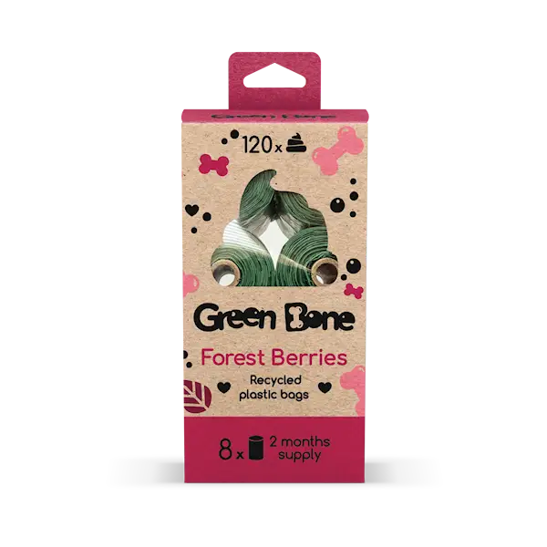 Green Bone Refill Forest Berries 120 biologisk nedbrytbare hundeposer