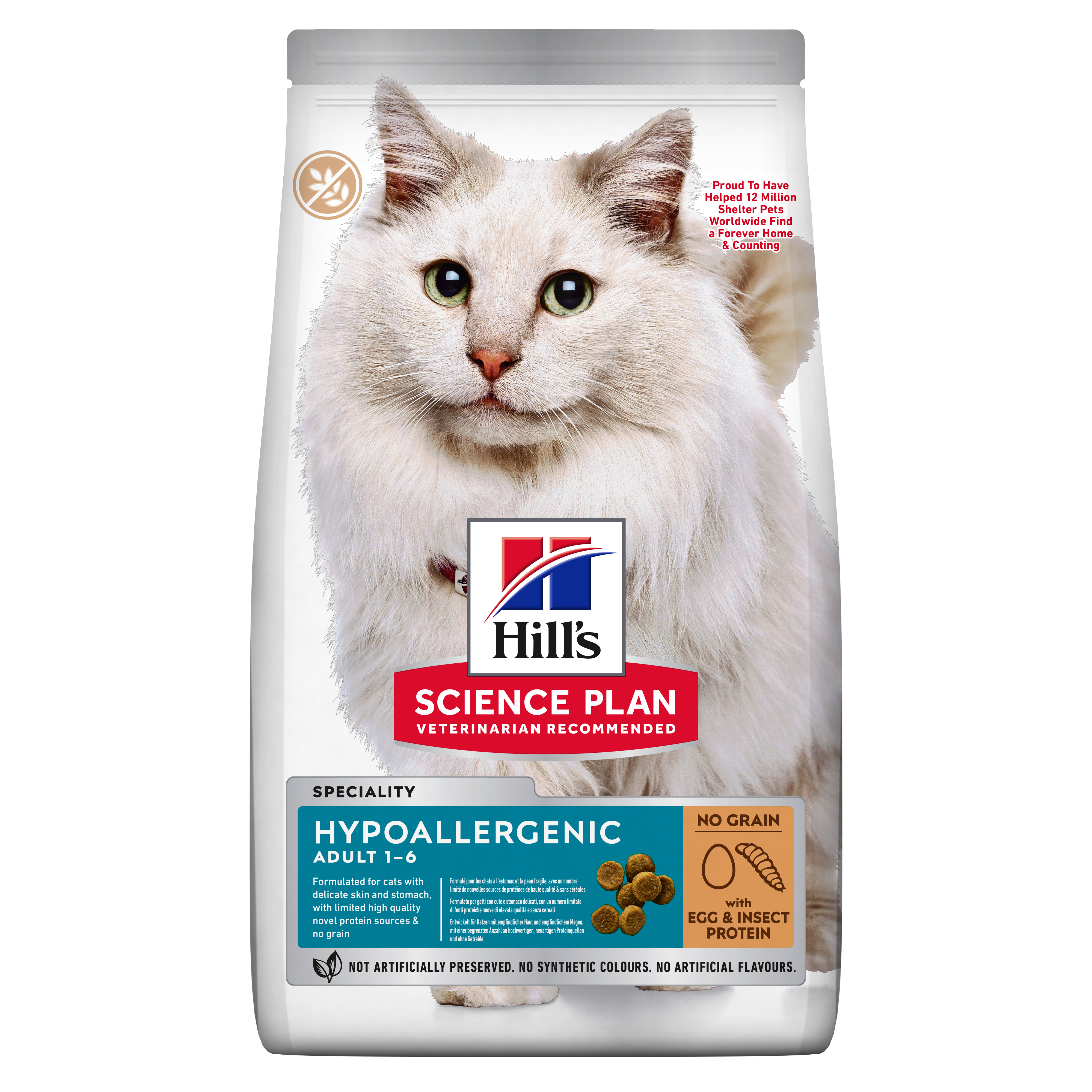 Hills Science Plan - Allergivennlig fôr til voksne katter med egg- og insektprotein 1,5 kg - Katt - Kattefôr & kattemat - Tørrfôr for katt - ZOO.no