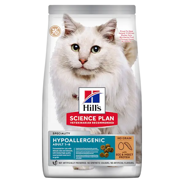 Hypoallergenic Adult kattfoder med ägg & insektsprotein 1,5 kg