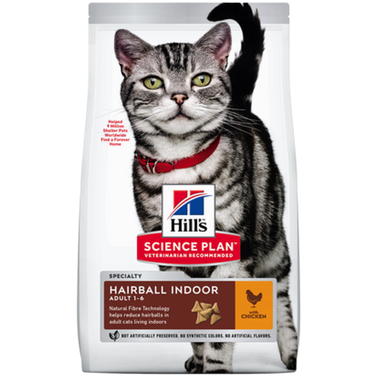 Adult Hairball & Indoor torrfoder med kyckling - 10 kg