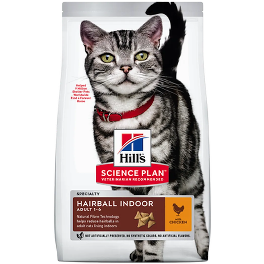 Hills Science Plan Adult Hairball Indoor Chicken - Dry Cat Food