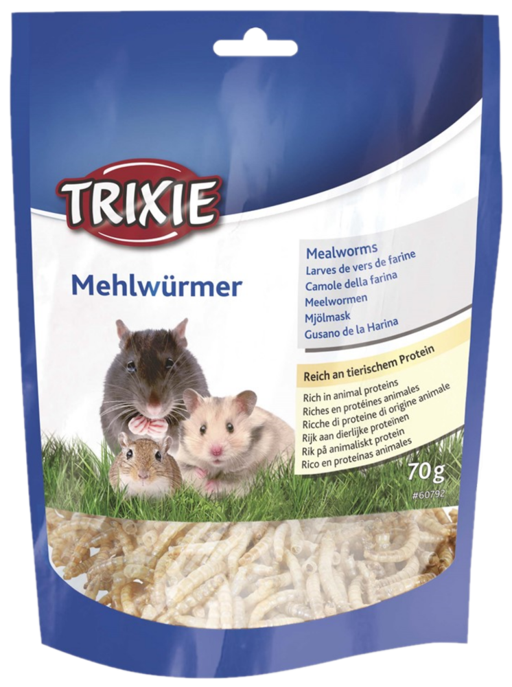 Trixie - Mealworms Tørket Tørket Mealworms Beige 70 g - Smådyr - Godbiter og gnagestenger - Naturlig godbit - ZOO.no