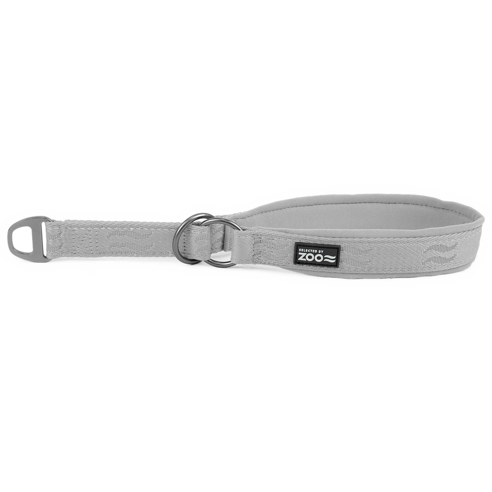 Hundhalsband Rufus halvstryp 25 mm x 4555 cm Grå