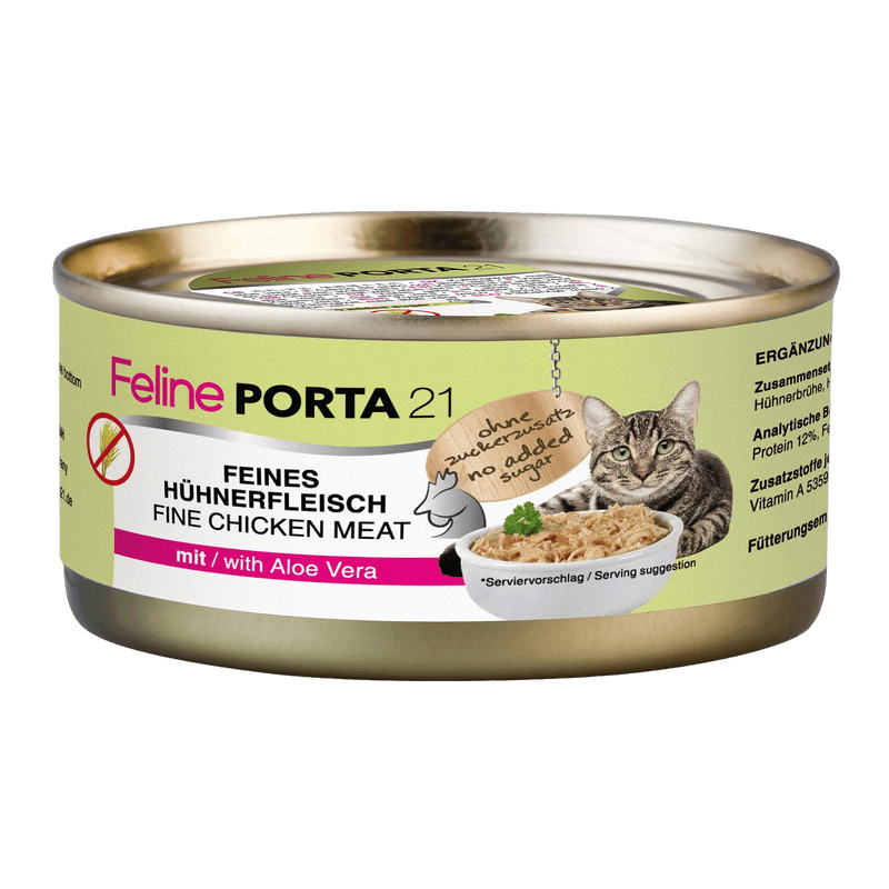 Porta21 - Feline Chicken with Aloe Vera 156g - Katt - Kattfoder & kattmat - ZOO.se