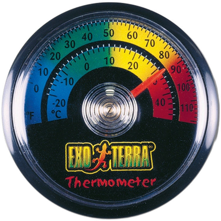 Exoterra - Analog Thermometer - Terrarium Temperature Black 5 cm - Reptil - ZOO.se
