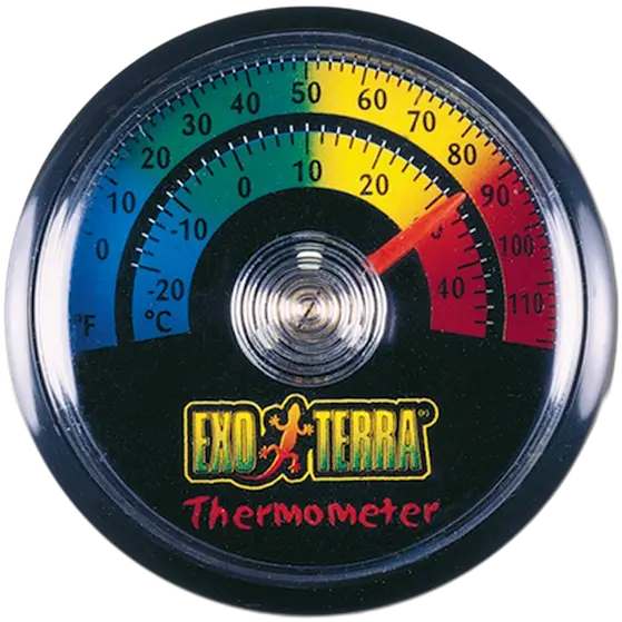 Analog Thermometer - Terrarium Temperature Black 5 cm