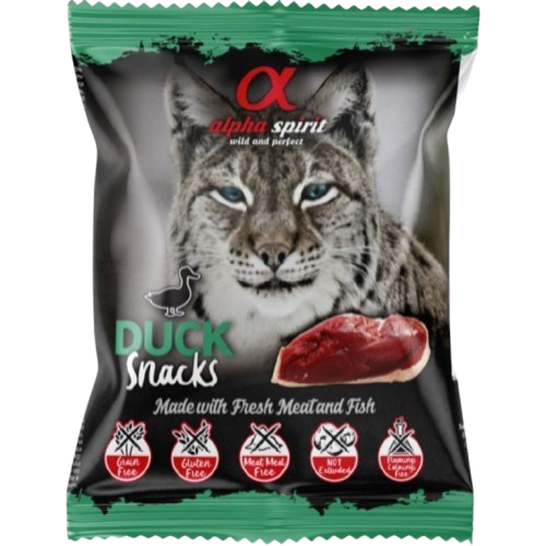ALPHA SPIRIT - Cat Duck Snack Kattgodis 50 g - Katt - Kattgodis & Kattgräs - Belöningsgodis för katt - ZOO.se