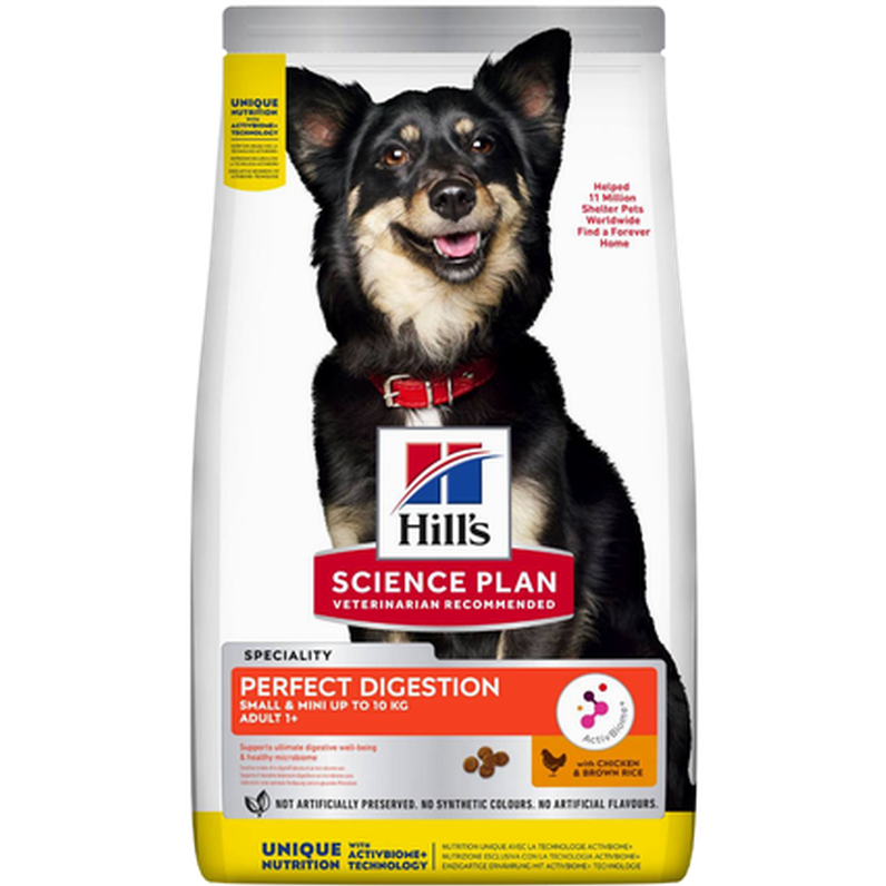 Hills Science Plan - Adult Perfect Digestion Small & Miniature Chicken & Rice - Dry Dog Food 1,5 kg - Hund - ZOO.se