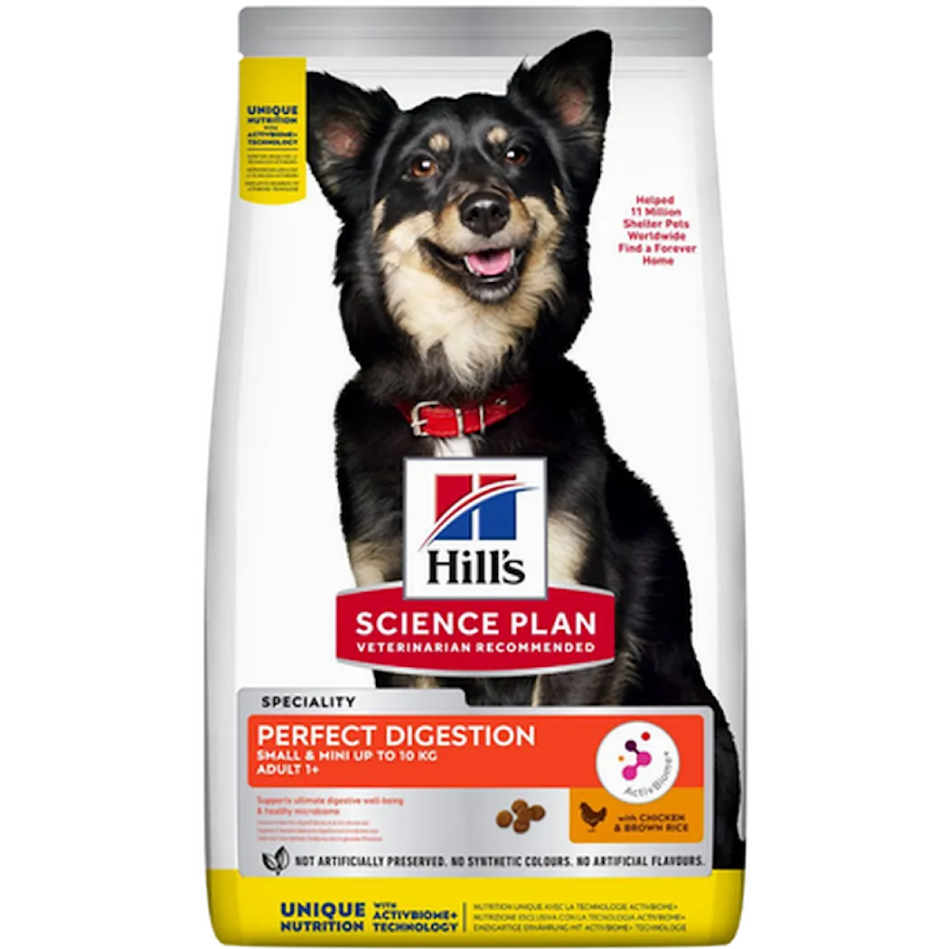 Hills Science Plan Adult Perfect Digestion Small & Miniature Chicken & Rice - Dry Dog Food
