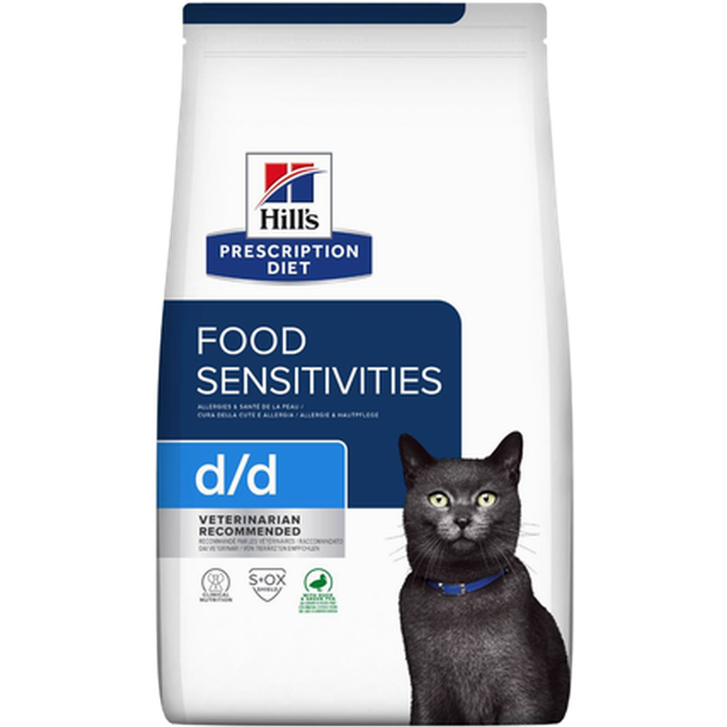Hill's Prescription Diet Feline - d/d Food Sensitivities Duck & Peas - Dry Cat Food 1,5 kg - Katt - ZOO.se