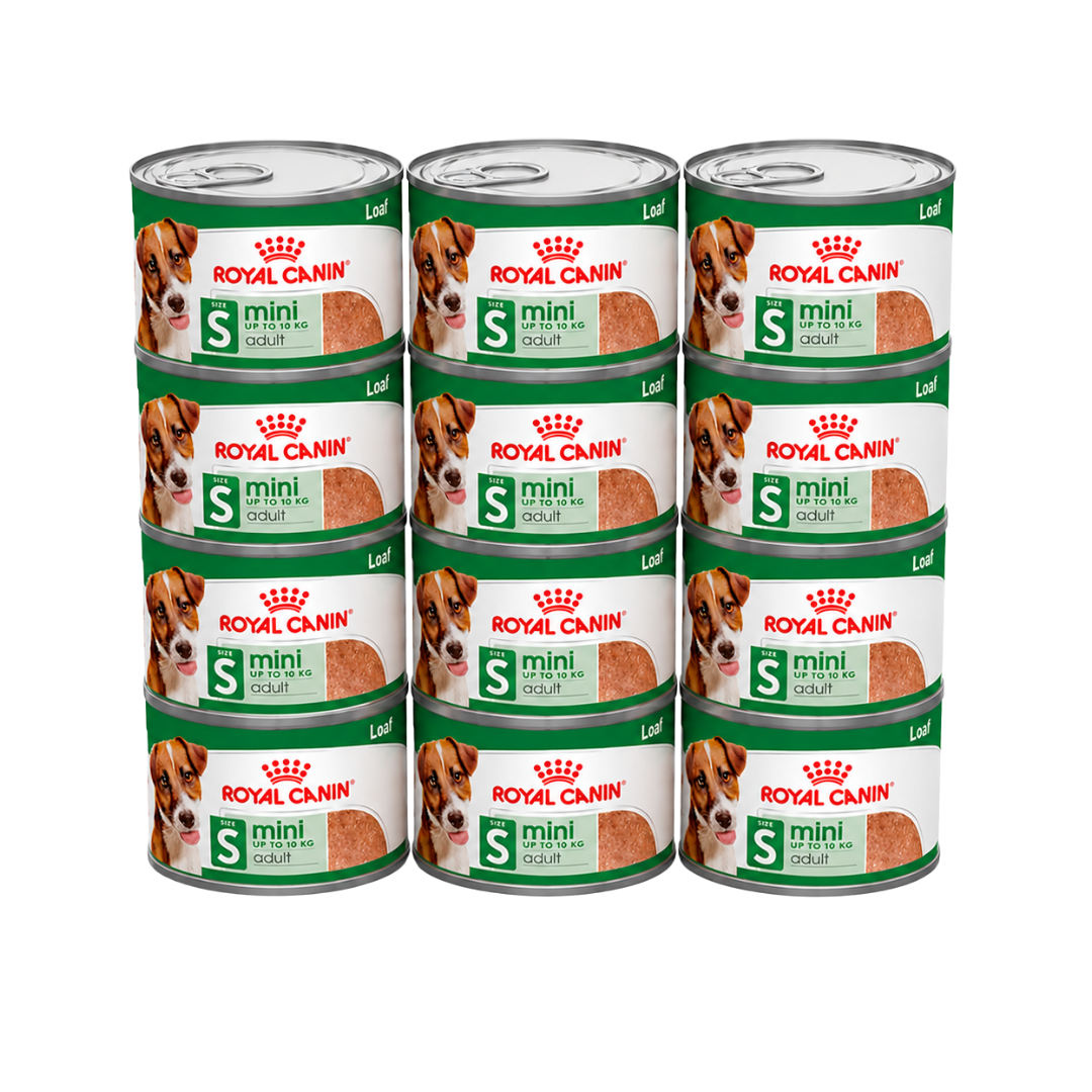 Mini Adult Loaf V&aring;tfoder f&ouml;r hund 12x195 g