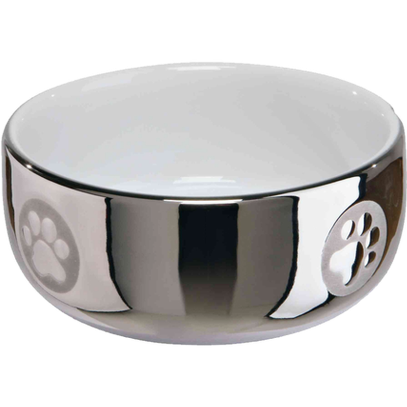 Ceramic Bowl Cat Silver White 0,3L 11 cm