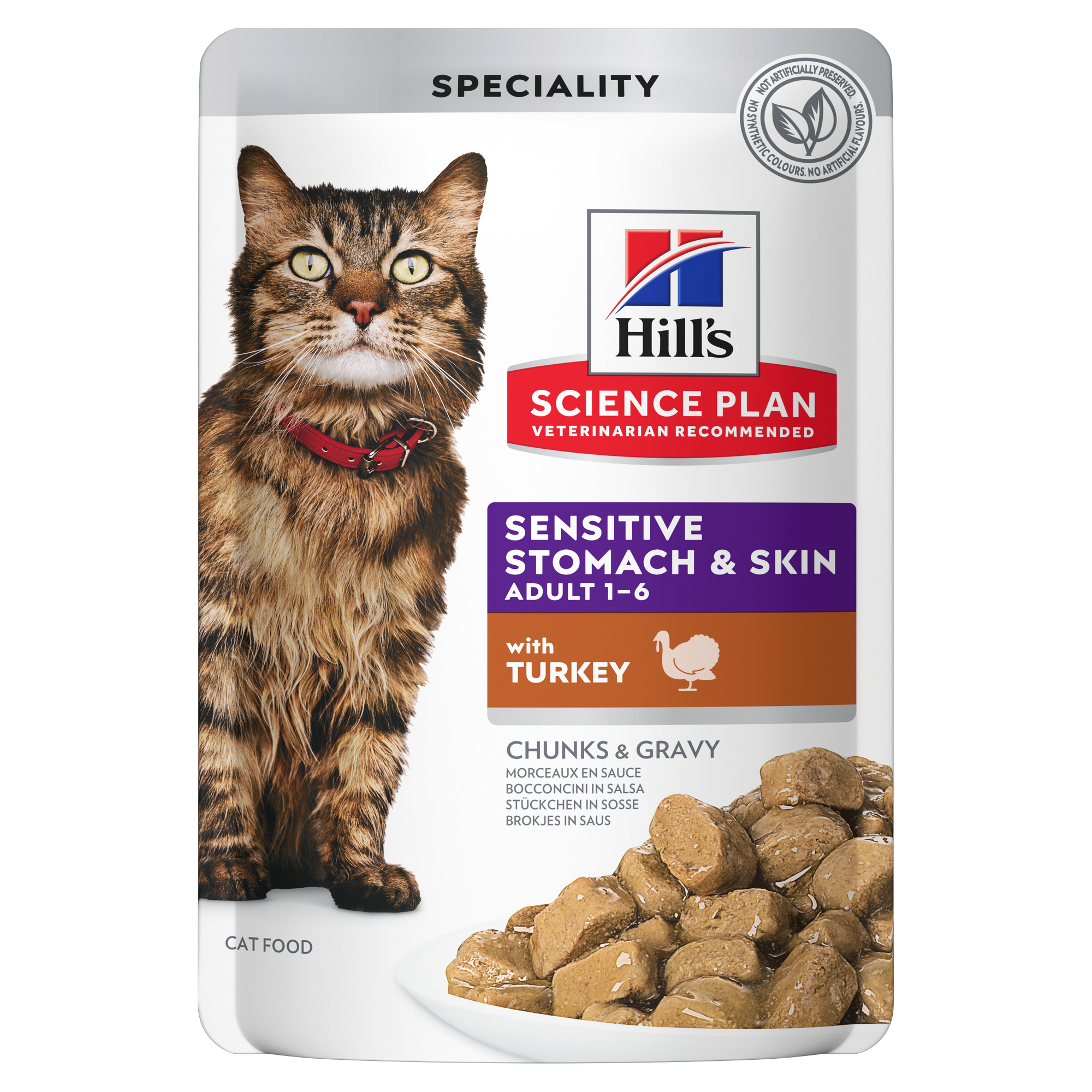 Hills Science Plan Feline Adult Sen.Stomach & Skin Turkey 12x85g