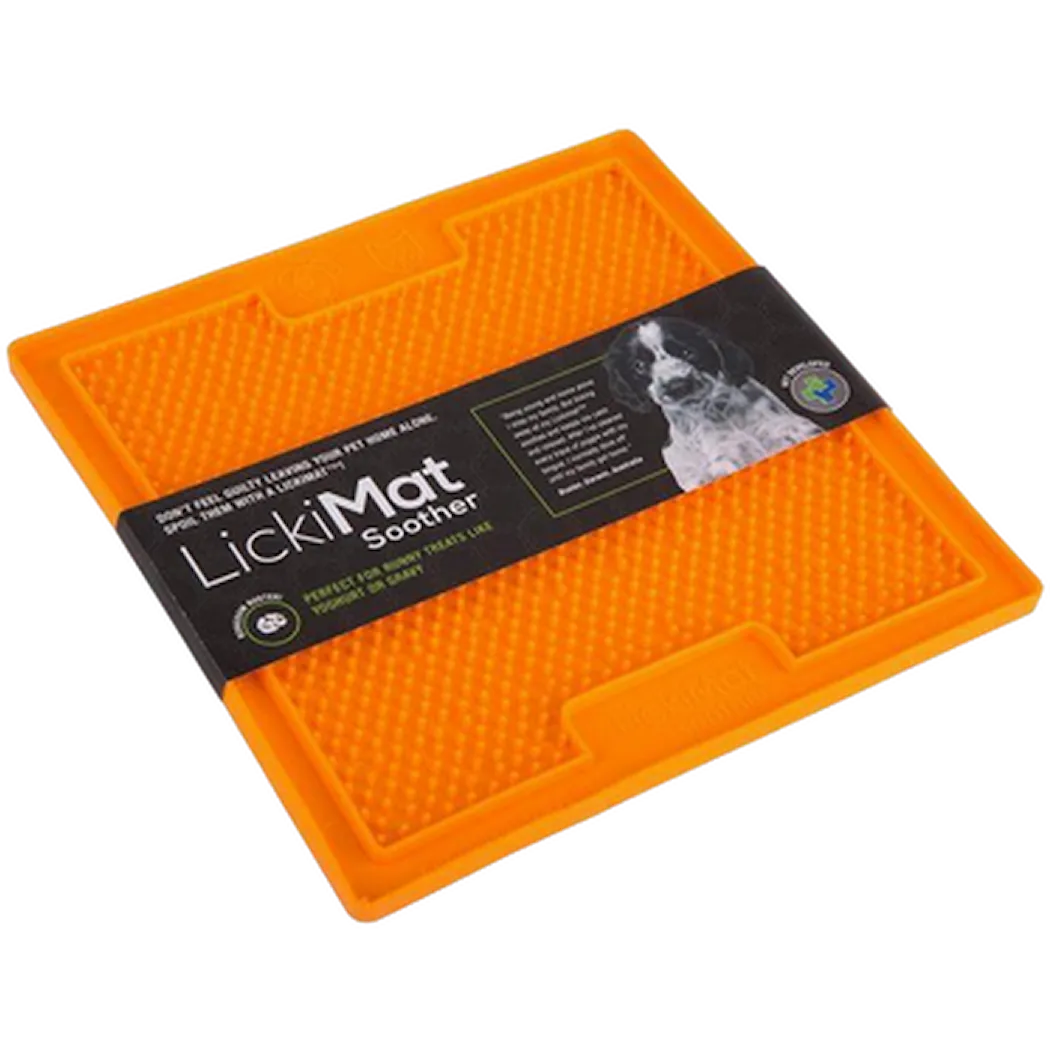 LickiMat Klassisk smokk oransje 20 x 20 cm