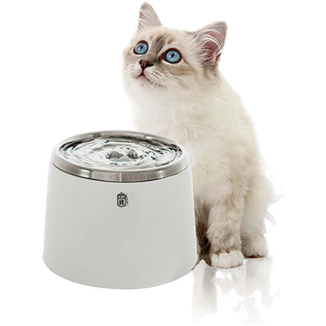 Catit Fresh & Clear Drinking Fountain 2L Stainless Steel White 2 L