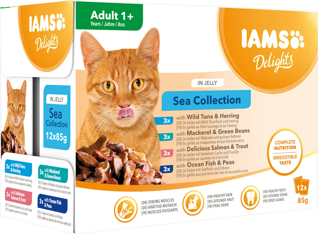 Iams Cat Delights Jelly Multipack Sea 12x85g