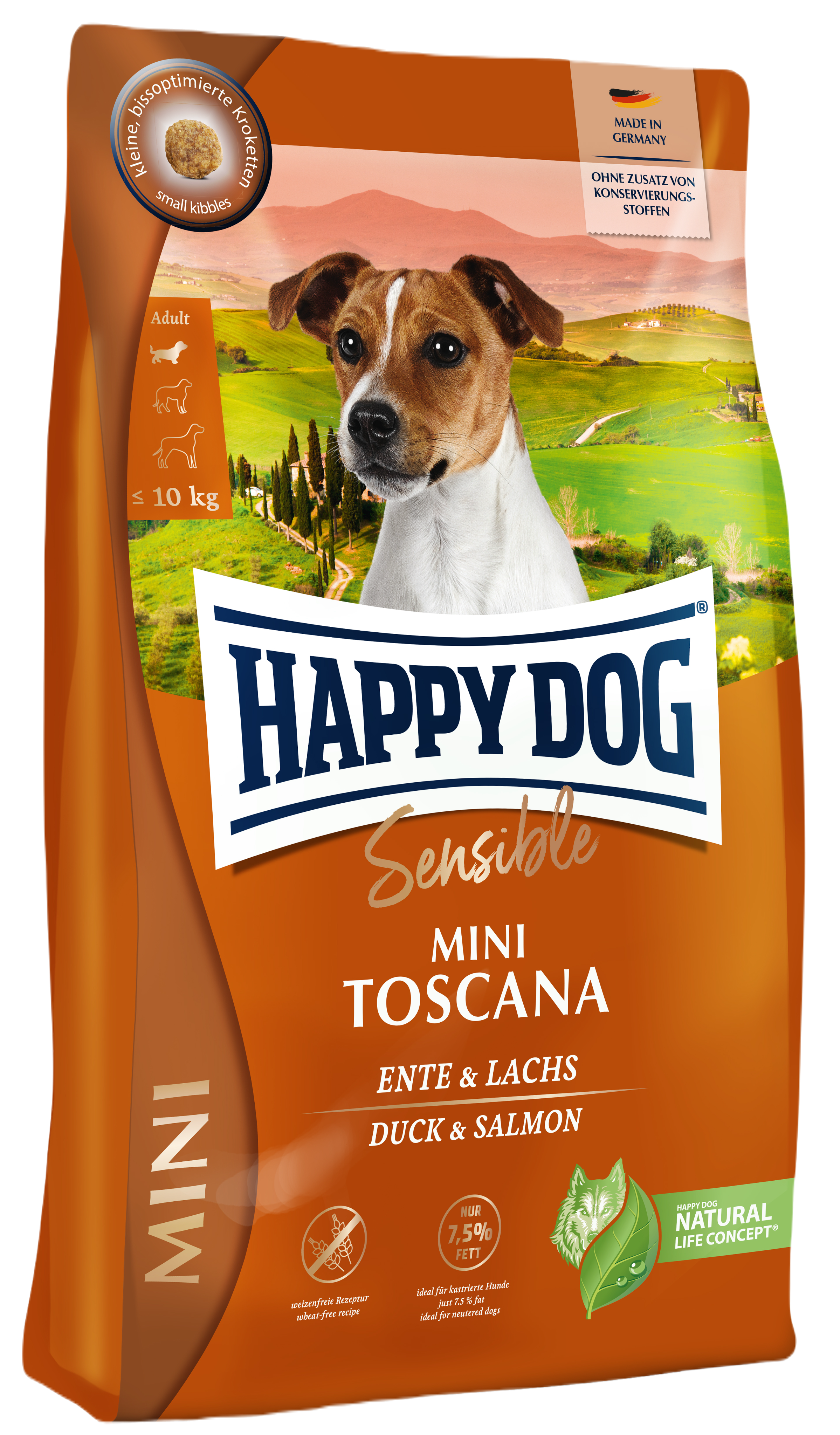 Happy Dog - Sensible Mini Toscana And og laks 300 g - Hund - Hundefôr & hundemat - Tørrfôr for hund - ZOO.no
