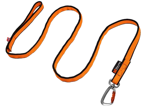 Bungee leash black/orange