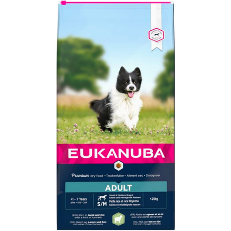 Eukanuba - Dog Adult Small & Medium Lamb & Rice 18 kg - Koirat - Koiranruoka - Kuivaruoka