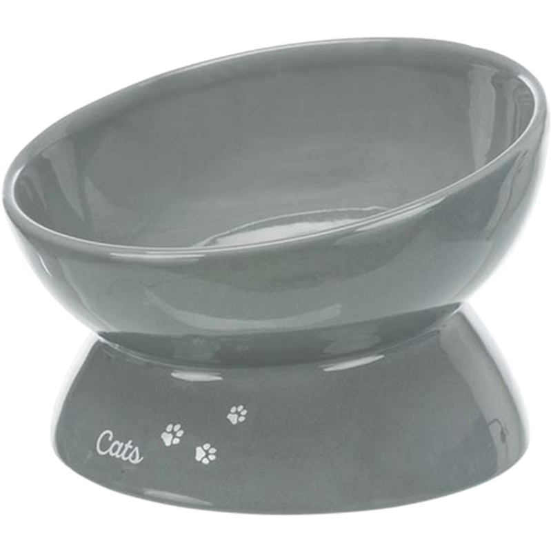 Elevated Ceramic Bowl XXL Gray 350ml/ø17cm - Katt - Matplats & Vattenfontäner för katt - Matskålar & Vattenskålar för katt - Trixie - ZOO.se