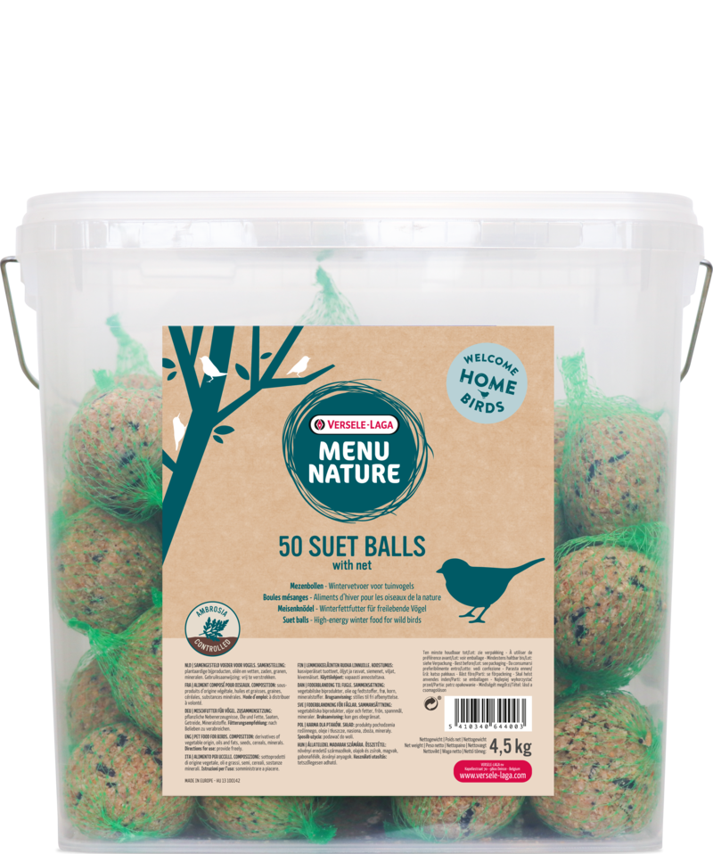 Versele-Laga - Menu Nature Suet Balls With Net 4,5 kg - Fågel - Fågelmat & Fågelfoder - ZOO.se