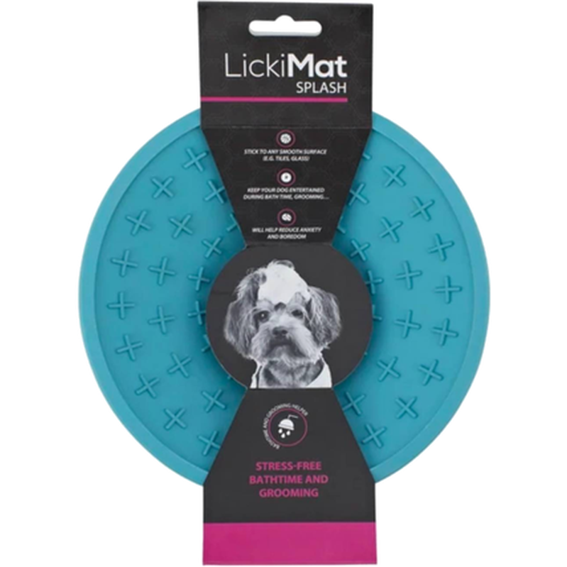 LickiMat Splash Blue 19 cm- Nuolumatto imukupeilla