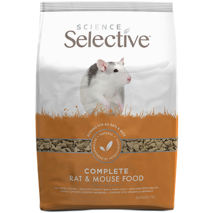 Science Selective Rat & Mouse 1,5 kg - Smådjurstillbehör - Smådjursfoder & Hö - Pellets - Supreme Selective - ZOO.se