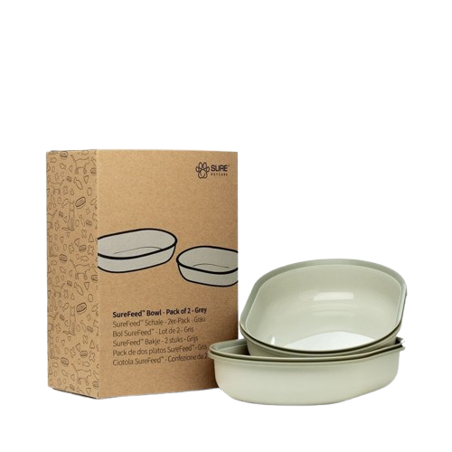Extra Matskål  Grå / Odelad 2pack