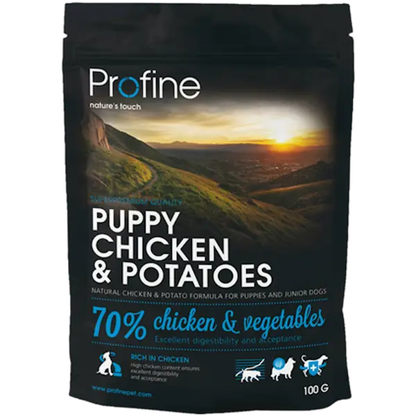 Dog Dry Food Puppy Chicken & Potatoes Black 3 kg