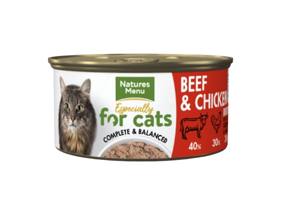 Katt Våtfoder Nötkött och Kyckling 85 g