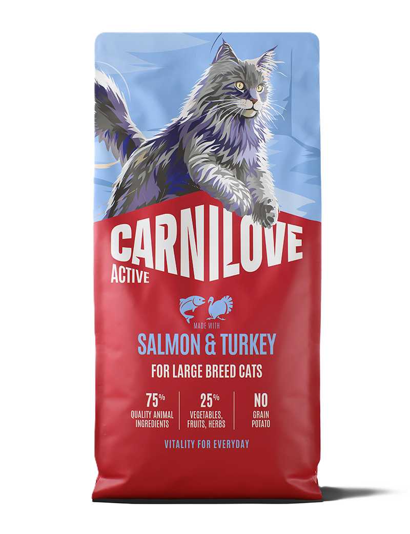 Carnilove Active Cat Salmon & Turkey for Adult Large Breeds 6kg