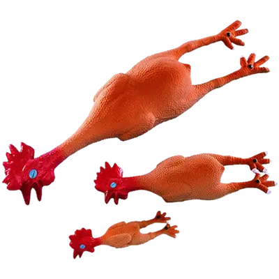 Latex Toy Long Chicken with Squeaker