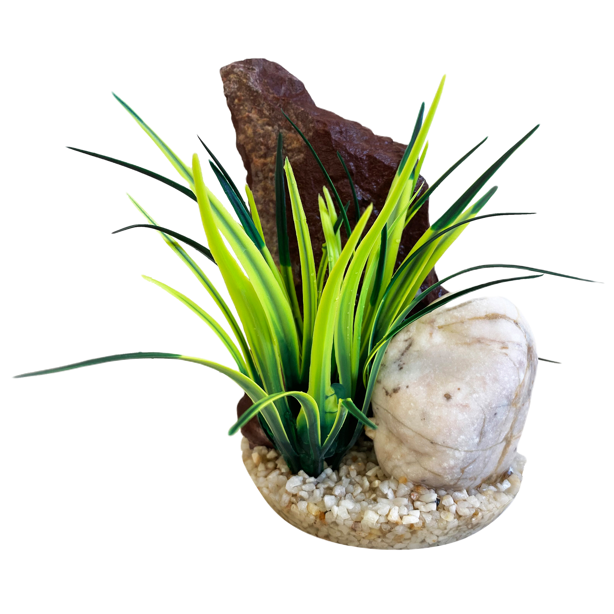 Plastplante Duo Rock White Tooth 16 cm - Akvaristen - Akvarie inventar - Kunstige planter - Sydeco