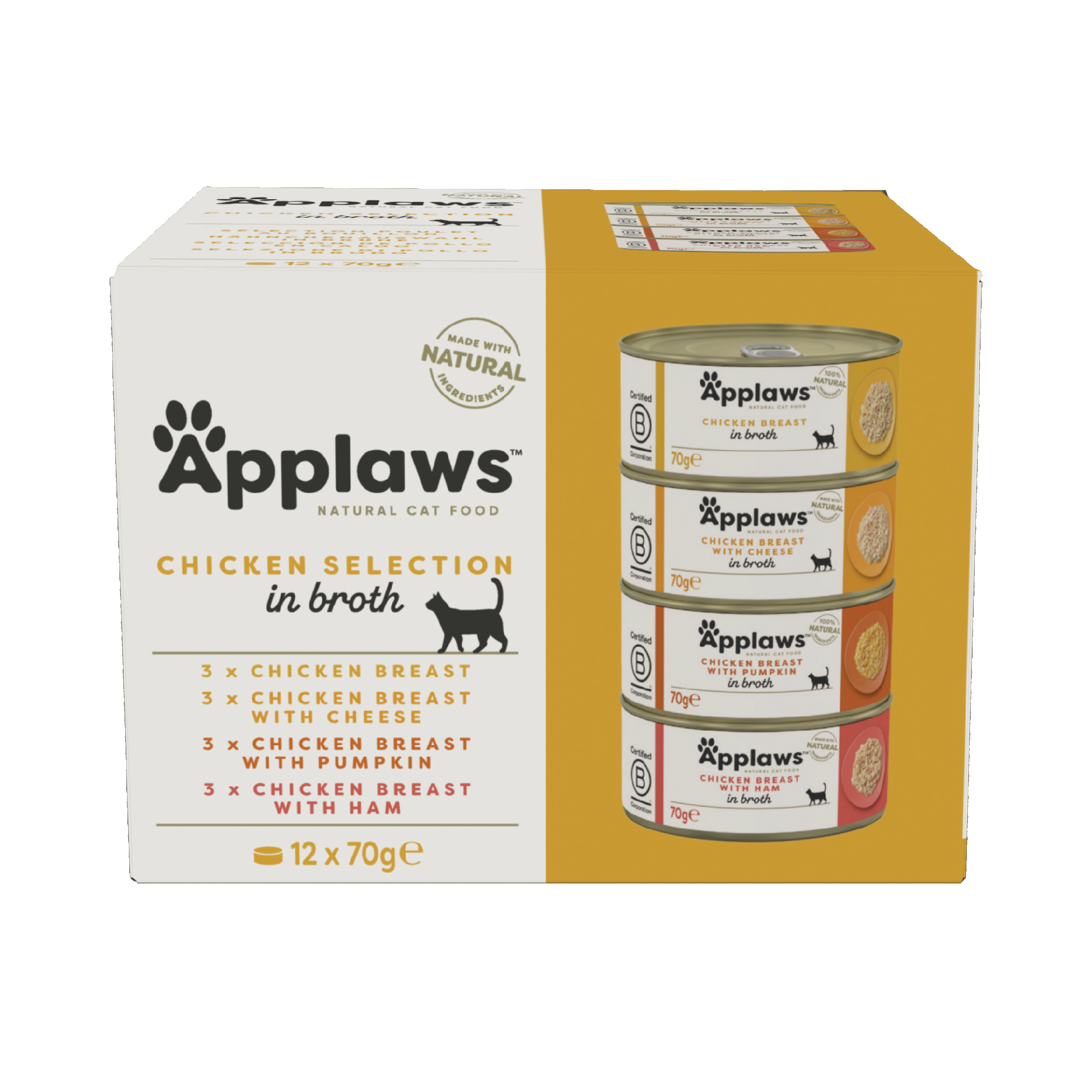 Applaws - Cat Tin Chicken Collection 12 x 70 g - Katt - Kattfoder & kattmat - ZOO.se