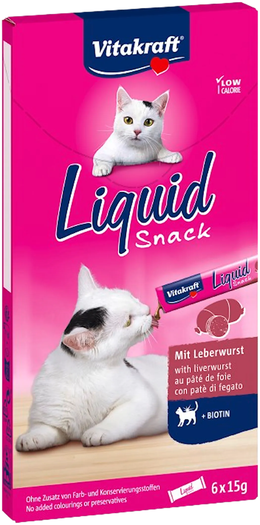 Liquid Snack Leverkorv + Biotin 6x15g
